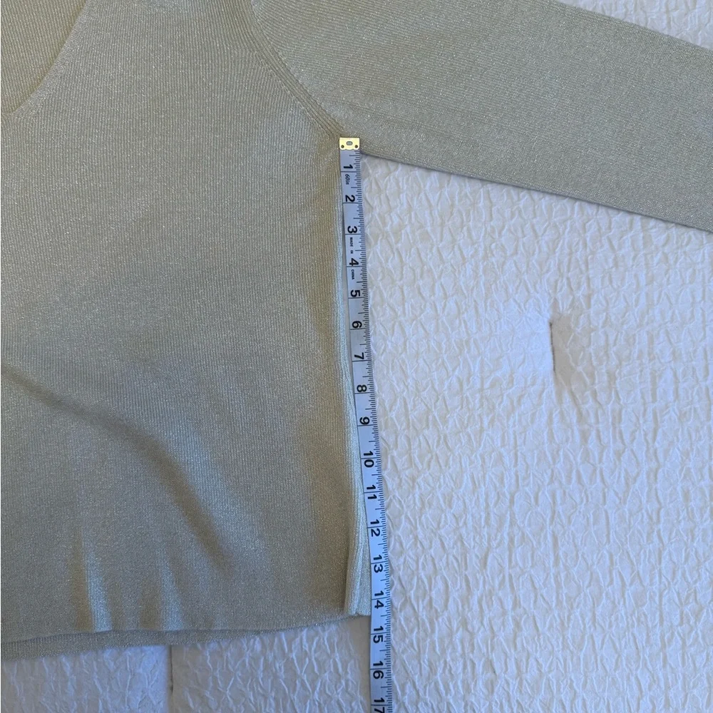 New York & Company Silver Shimmer V-Neck Sweater - Picture 9 of 9